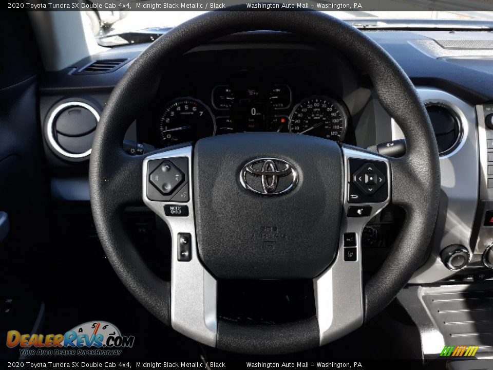 2020 Toyota Tundra SX Double Cab 4x4 Midnight Black Metallic / Black Photo #4