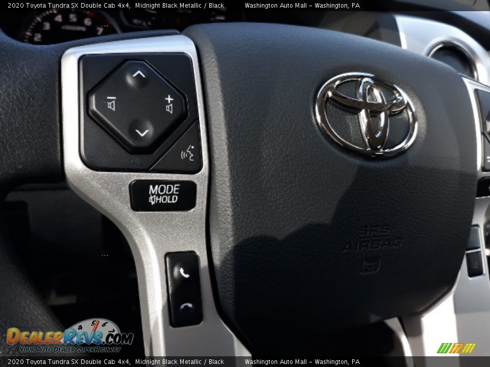 2020 Toyota Tundra SX Double Cab 4x4 Midnight Black Metallic / Black Photo #5