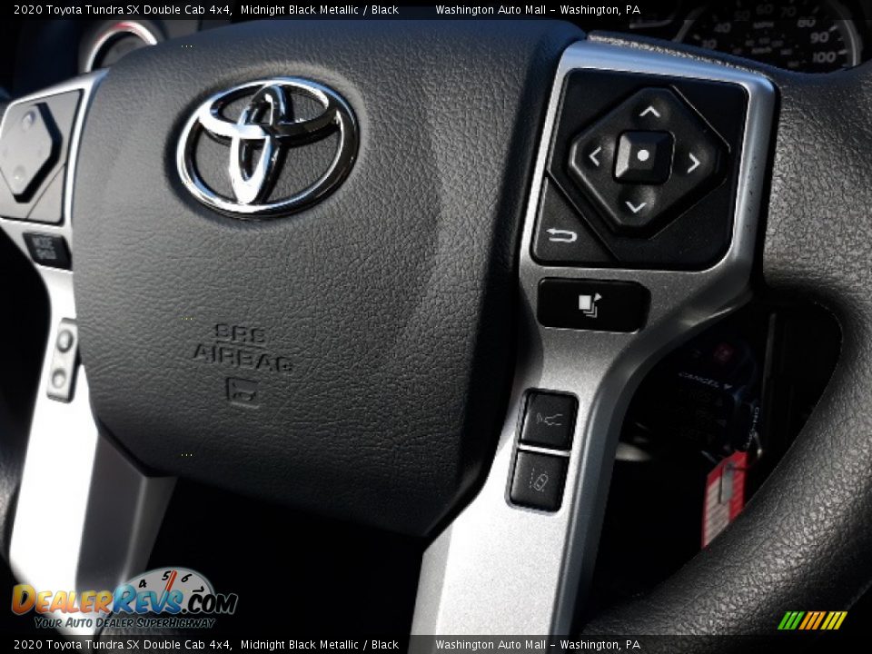 2020 Toyota Tundra SX Double Cab 4x4 Midnight Black Metallic / Black Photo #6