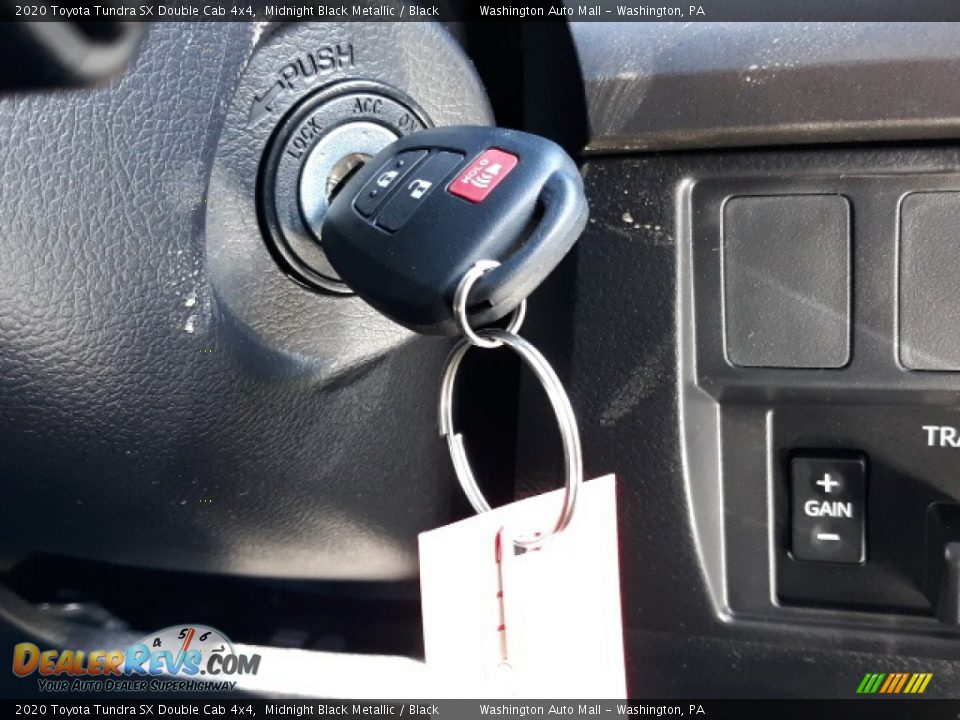 2020 Toyota Tundra SX Double Cab 4x4 Midnight Black Metallic / Black Photo #10