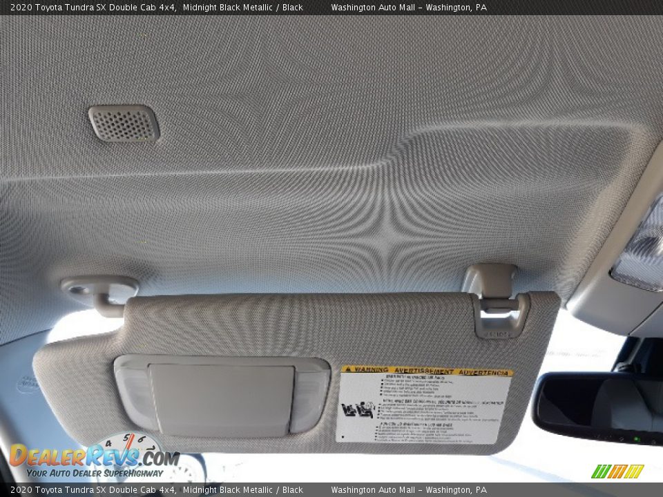 2020 Toyota Tundra SX Double Cab 4x4 Midnight Black Metallic / Black Photo #18
