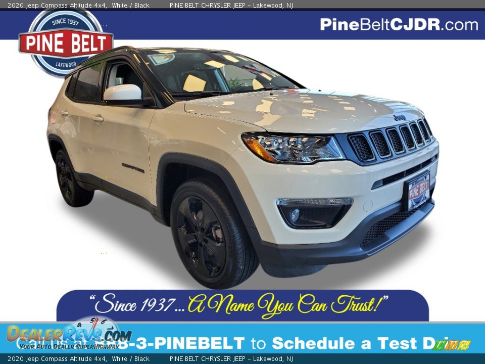 2020 Jeep Compass Altitude 4x4 White / Black Photo #1