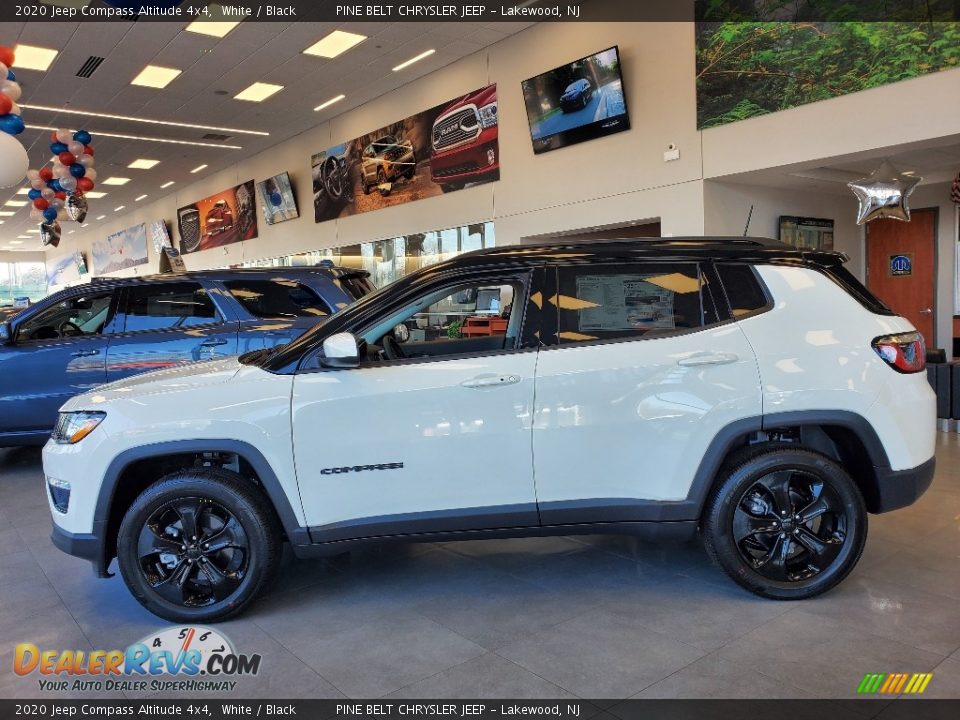 2020 Jeep Compass Altitude 4x4 White / Black Photo #3