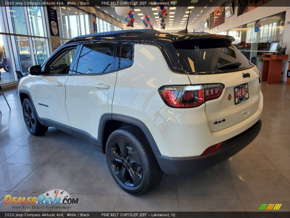 2020 Jeep Compass Altitude 4x4 White / Black Photo #4