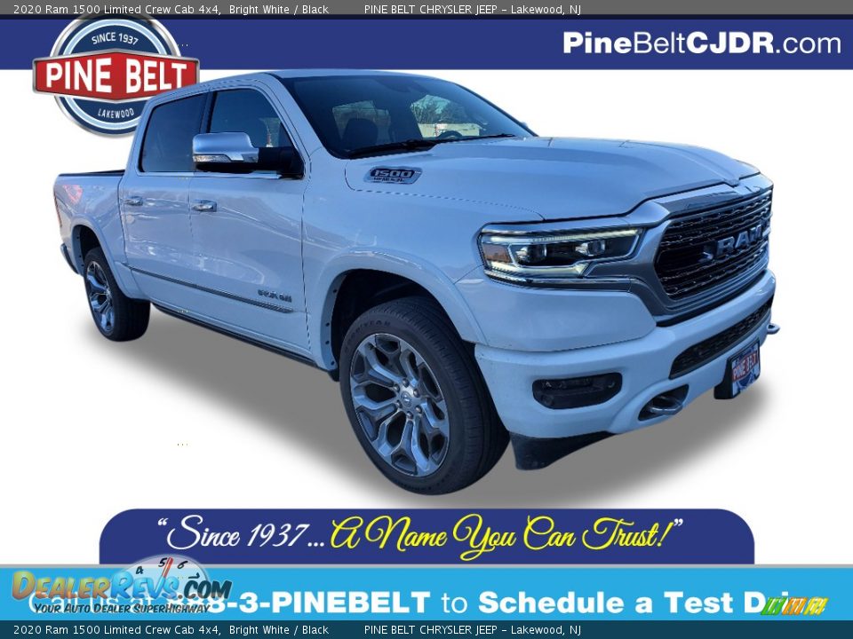 2020 Ram 1500 Limited Crew Cab 4x4 Bright White / Black Photo #1