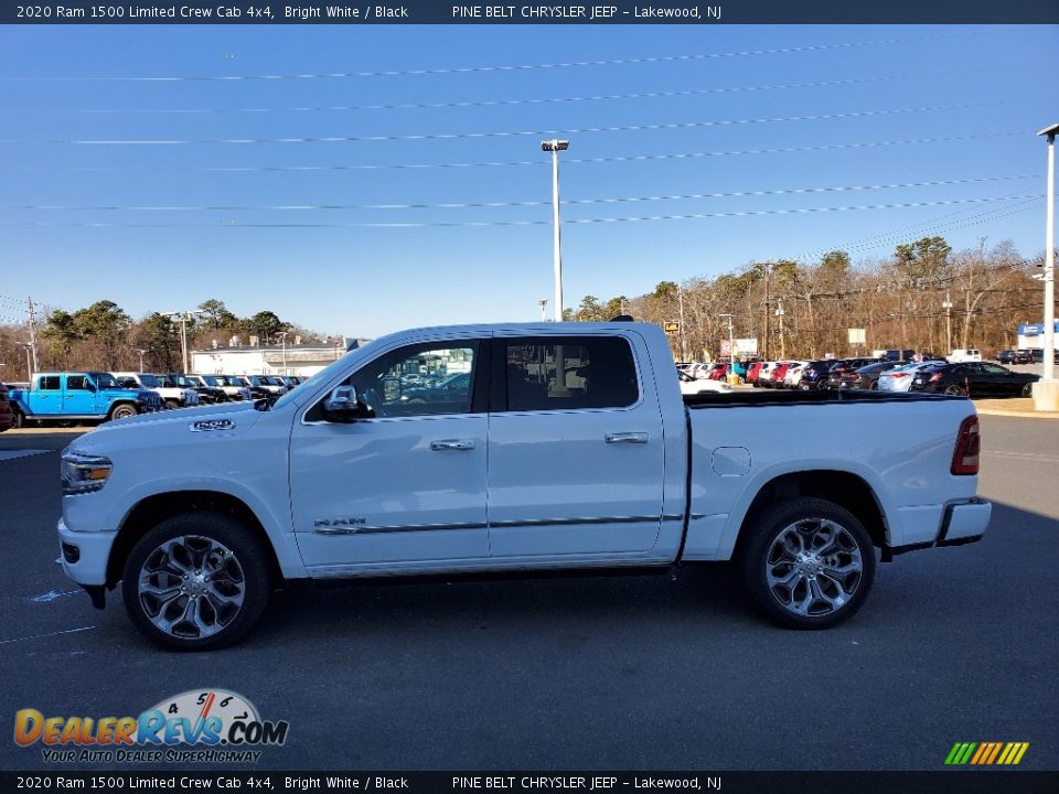 2020 Ram 1500 Limited Crew Cab 4x4 Bright White / Black Photo #3