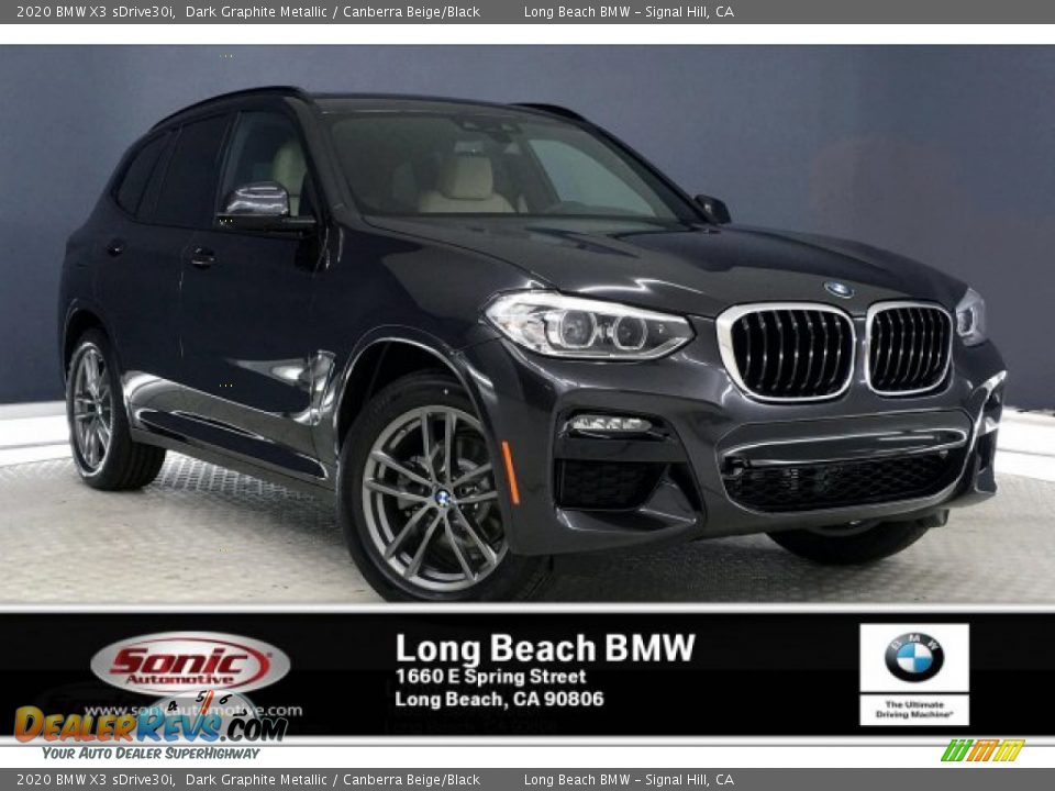 2020 BMW X3 sDrive30i Dark Graphite Metallic / Canberra Beige/Black Photo #1