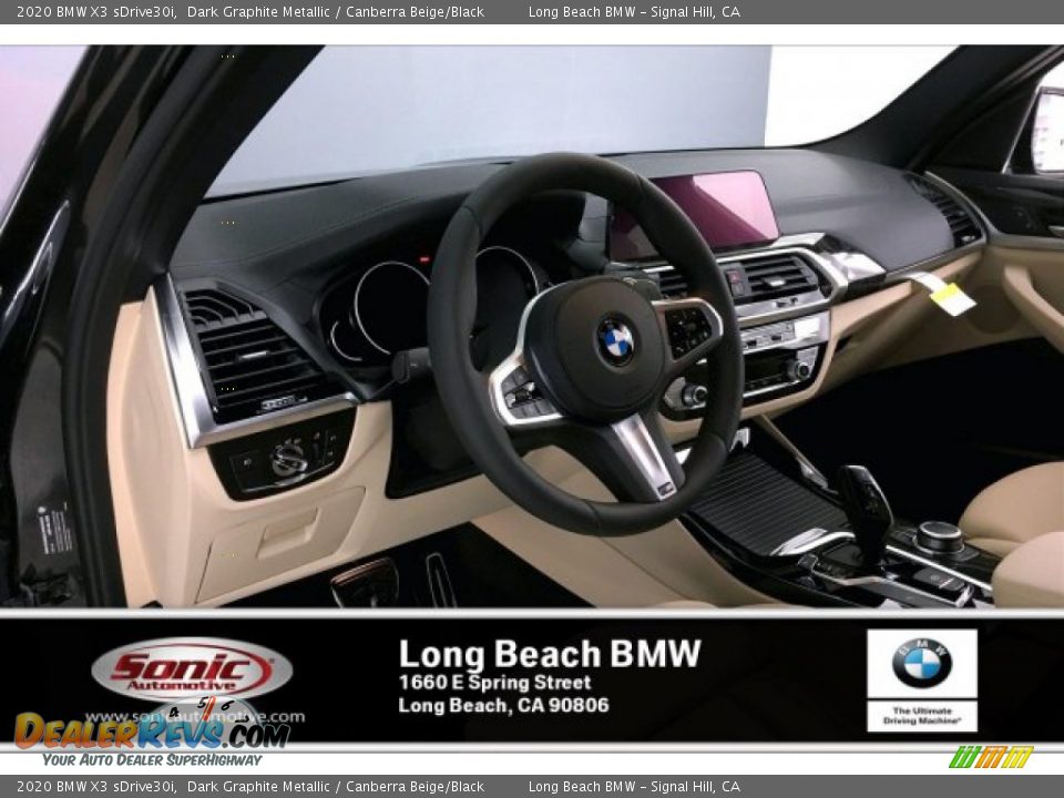 2020 BMW X3 sDrive30i Dark Graphite Metallic / Canberra Beige/Black Photo #4