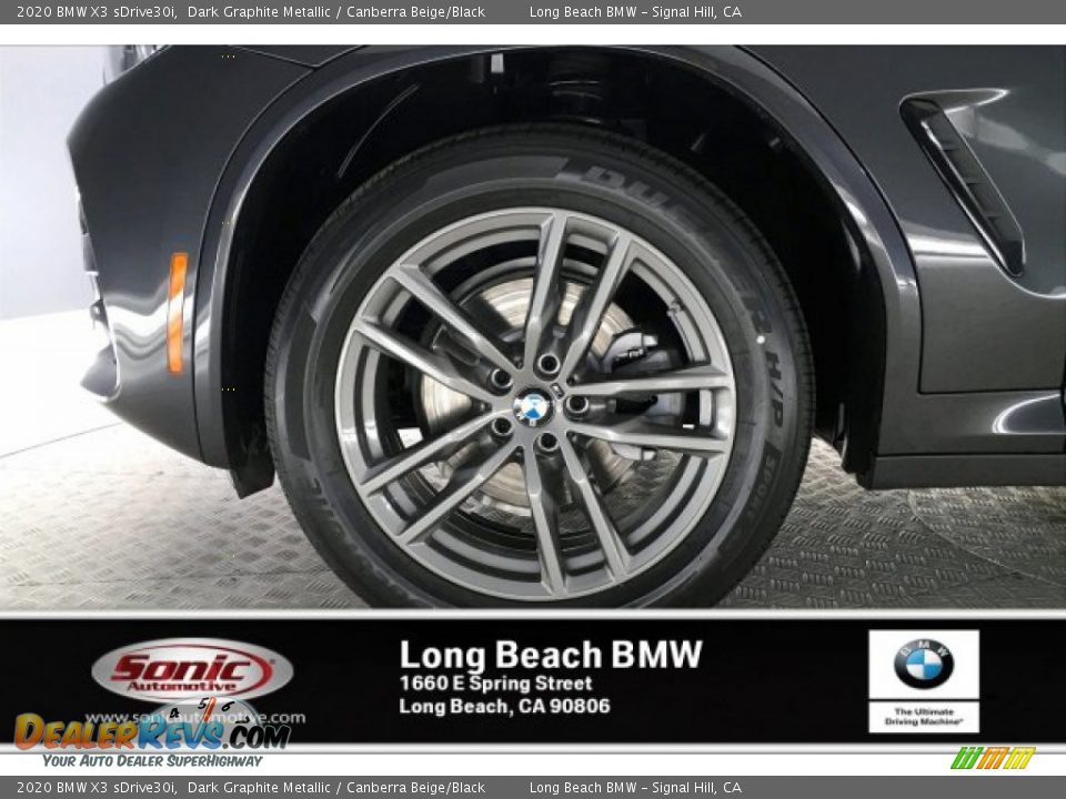 2020 BMW X3 sDrive30i Dark Graphite Metallic / Canberra Beige/Black Photo #9