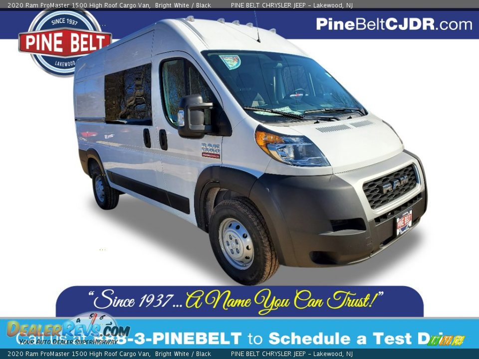 2020 Ram ProMaster 1500 High Roof Cargo Van Bright White / Black Photo #1