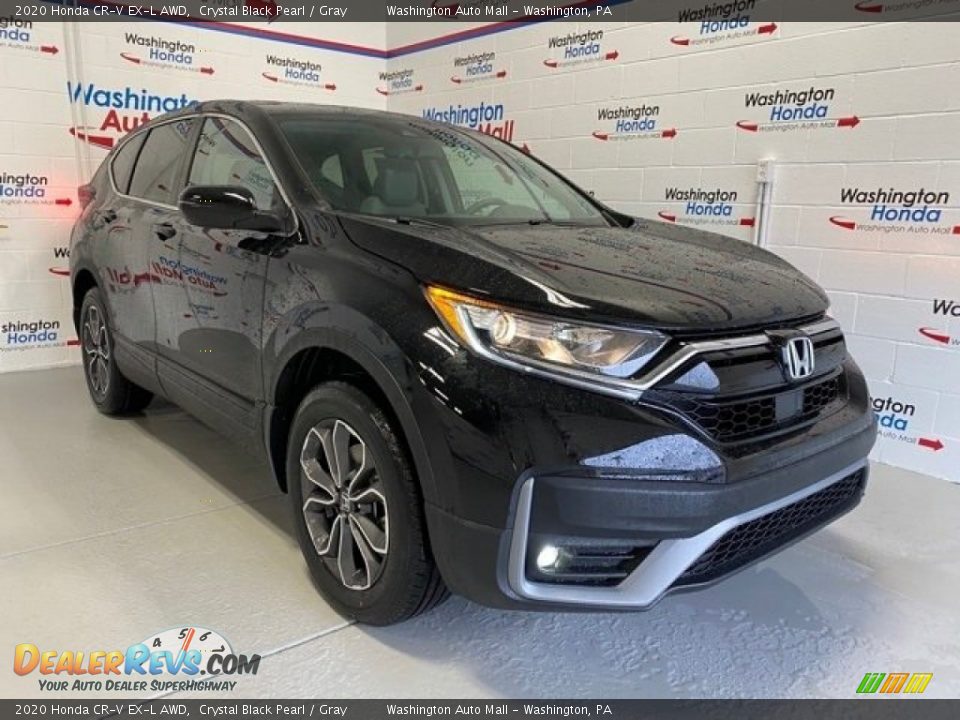 2020 Honda CR-V EX-L AWD Crystal Black Pearl / Gray Photo #2