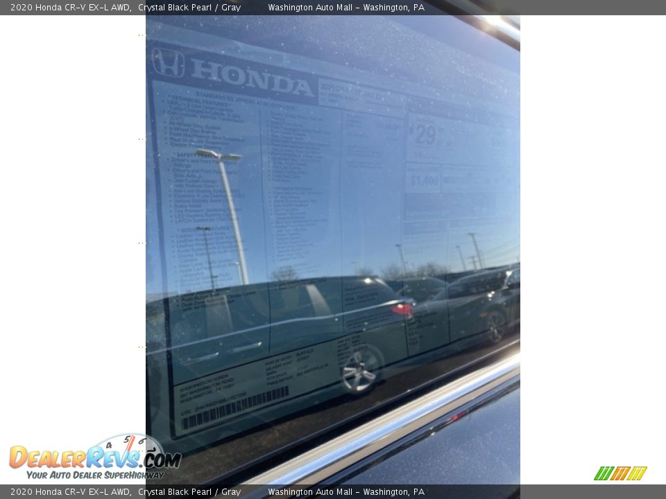 2020 Honda CR-V EX-L AWD Crystal Black Pearl / Gray Photo #15