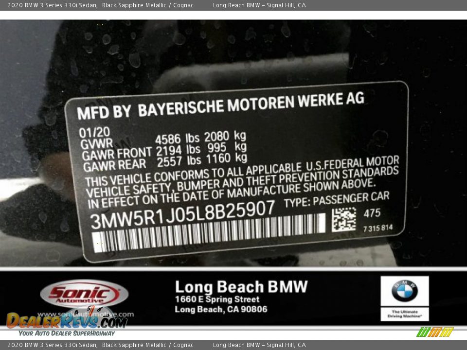 2020 BMW 3 Series 330i Sedan Black Sapphire Metallic / Cognac Photo #11