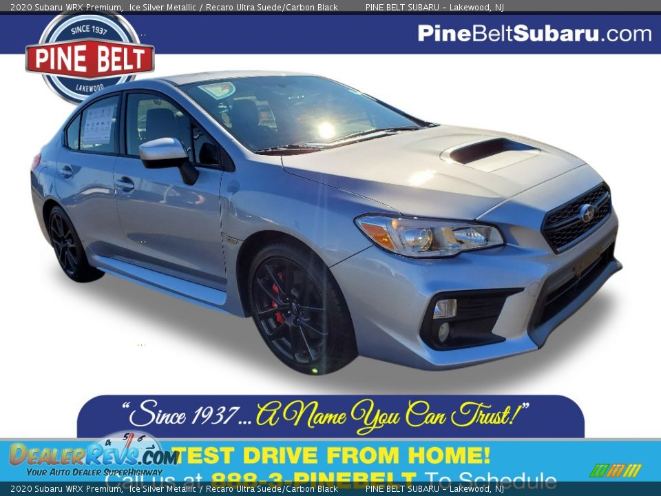 2020 Subaru WRX Premium Ice Silver Metallic / Recaro Ultra Suede/Carbon Black Photo #1