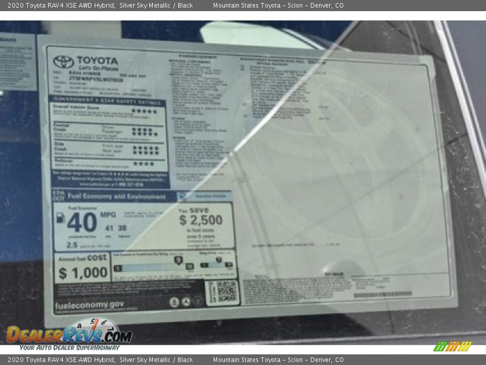2020 Toyota RAV4 XSE AWD Hybrid Silver Sky Metallic / Black Photo #11
