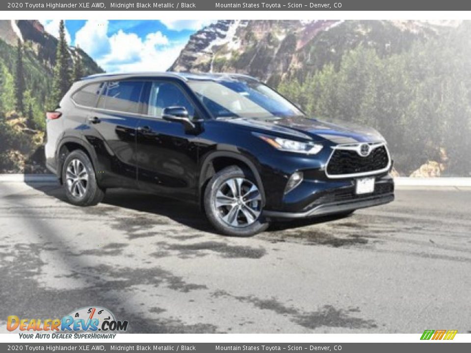 2020 Toyota Highlander XLE AWD Midnight Black Metallic / Black Photo #1