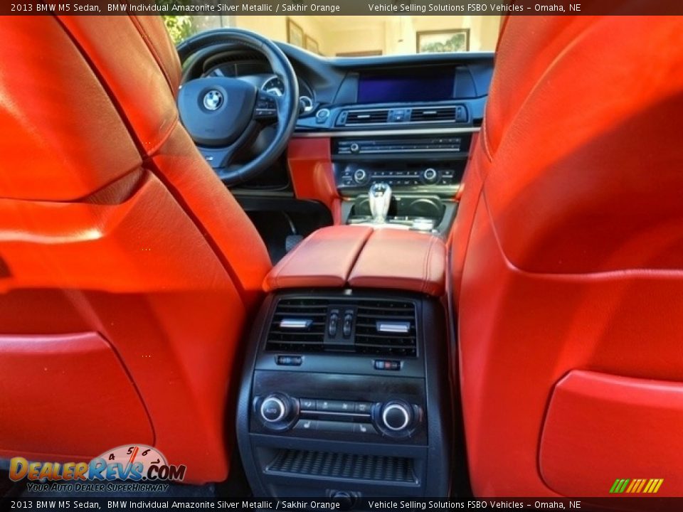 2013 BMW M5 Sedan BMW Individual Amazonite Silver Metallic / Sakhir Orange Photo #11