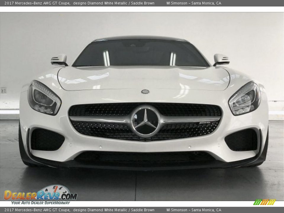 2017 Mercedes-Benz AMG GT Coupe designo Diamond White Metallic / Saddle Brown Photo #2