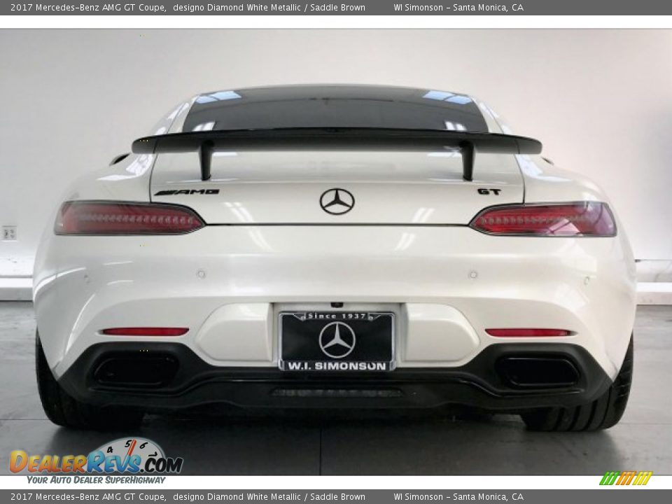 2017 Mercedes-Benz AMG GT Coupe designo Diamond White Metallic / Saddle Brown Photo #3