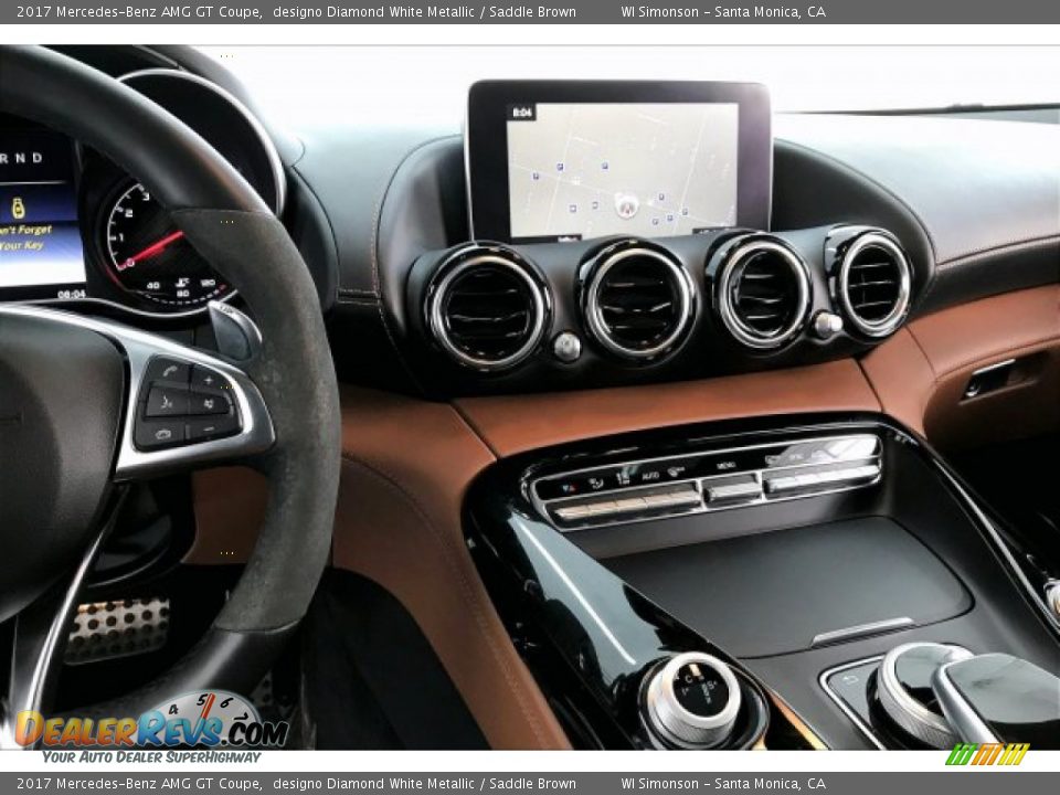 2017 Mercedes-Benz AMG GT Coupe designo Diamond White Metallic / Saddle Brown Photo #5