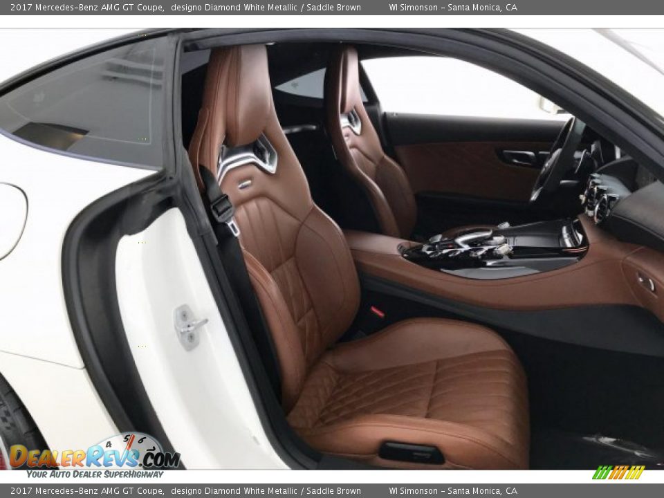 2017 Mercedes-Benz AMG GT Coupe designo Diamond White Metallic / Saddle Brown Photo #6