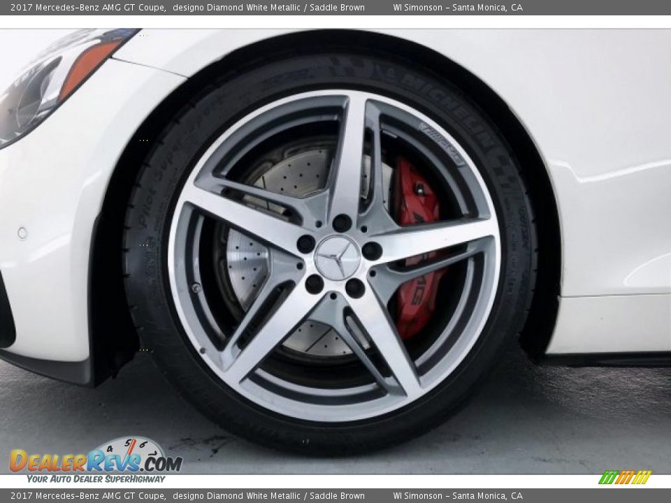 2017 Mercedes-Benz AMG GT Coupe designo Diamond White Metallic / Saddle Brown Photo #8
