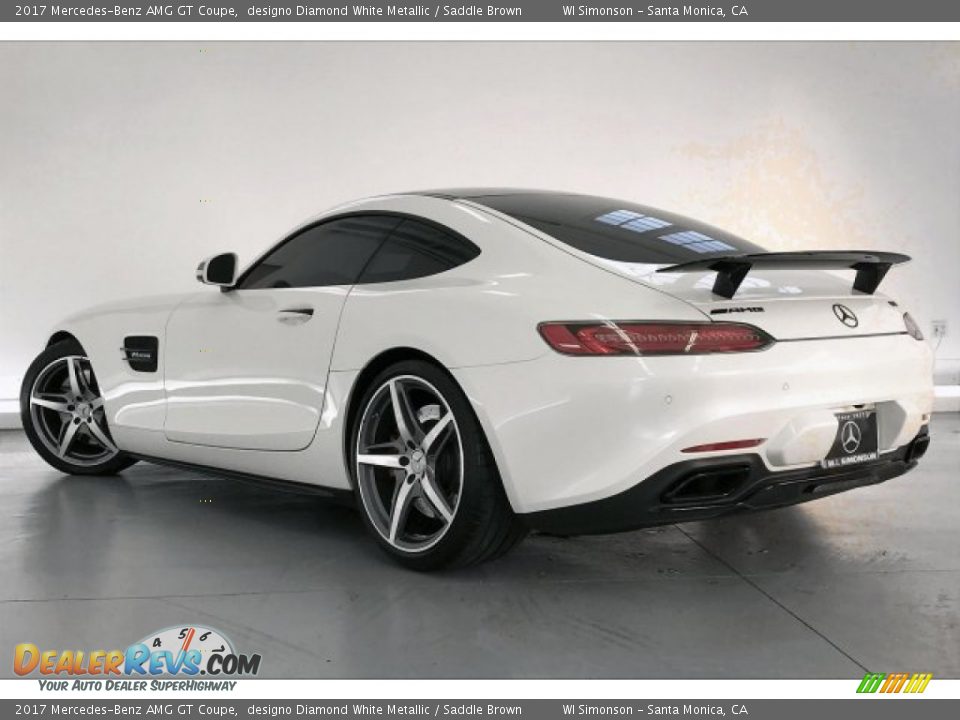 2017 Mercedes-Benz AMG GT Coupe designo Diamond White Metallic / Saddle Brown Photo #10