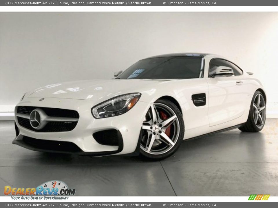 2017 Mercedes-Benz AMG GT Coupe designo Diamond White Metallic / Saddle Brown Photo #12