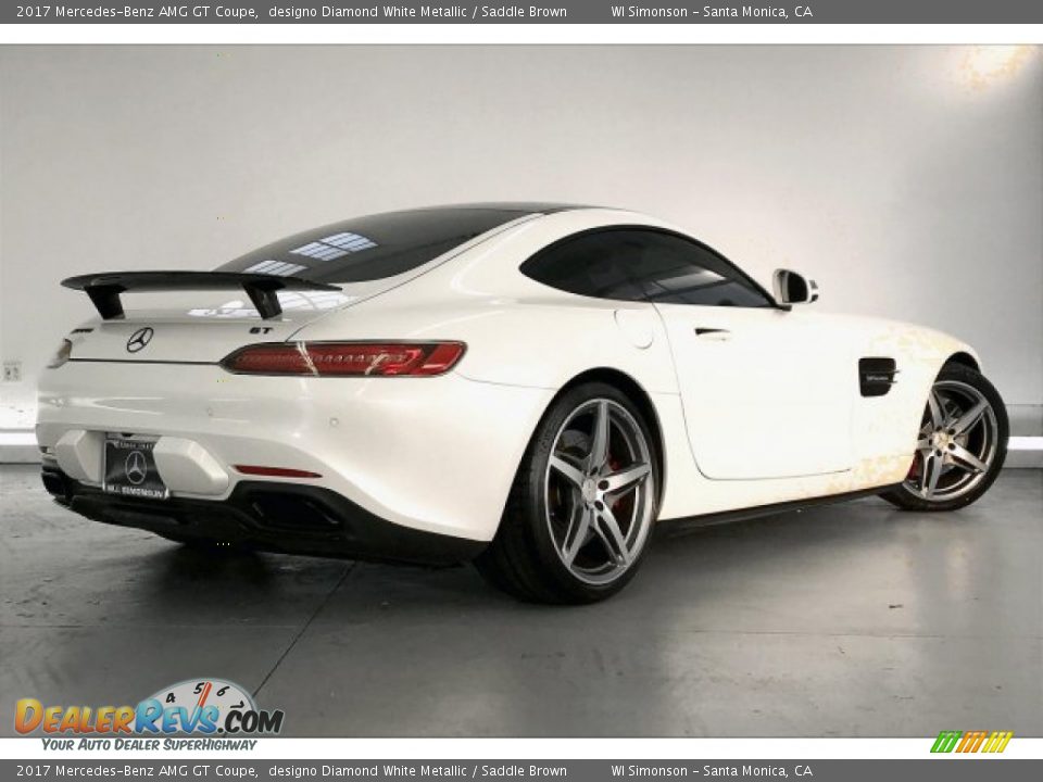 2017 Mercedes-Benz AMG GT Coupe designo Diamond White Metallic / Saddle Brown Photo #14