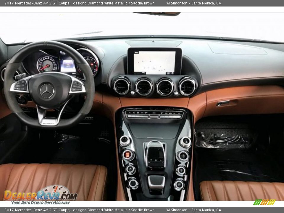 2017 Mercedes-Benz AMG GT Coupe designo Diamond White Metallic / Saddle Brown Photo #15