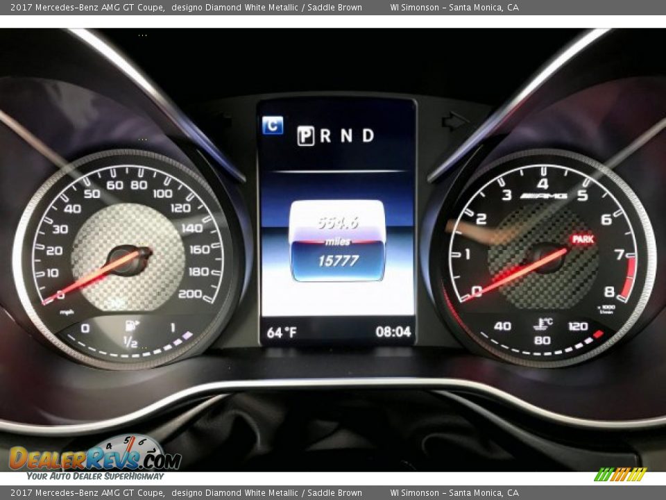 2017 Mercedes-Benz AMG GT Coupe designo Diamond White Metallic / Saddle Brown Photo #18