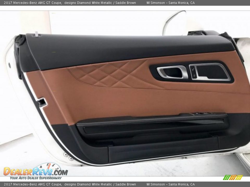 2017 Mercedes-Benz AMG GT Coupe designo Diamond White Metallic / Saddle Brown Photo #23