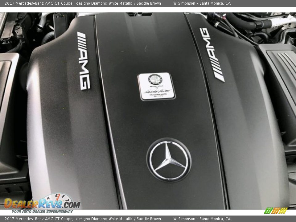2017 Mercedes-Benz AMG GT Coupe designo Diamond White Metallic / Saddle Brown Photo #29