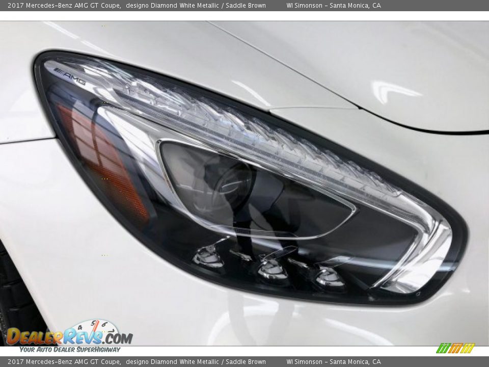 2017 Mercedes-Benz AMG GT Coupe designo Diamond White Metallic / Saddle Brown Photo #30