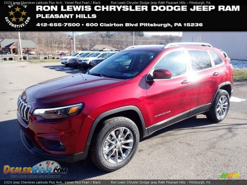 2020 Jeep Cherokee Latitude Plus 4x4 Velvet Red Pearl / Black Photo #1