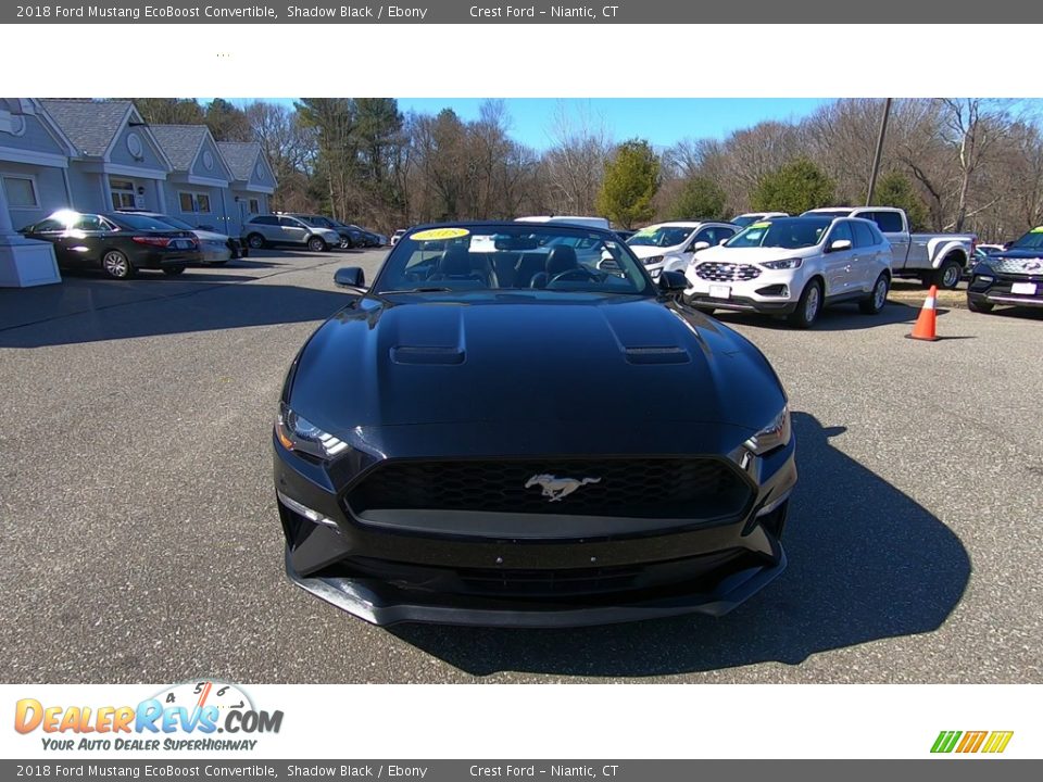 2018 Ford Mustang EcoBoost Convertible Shadow Black / Ebony Photo #1