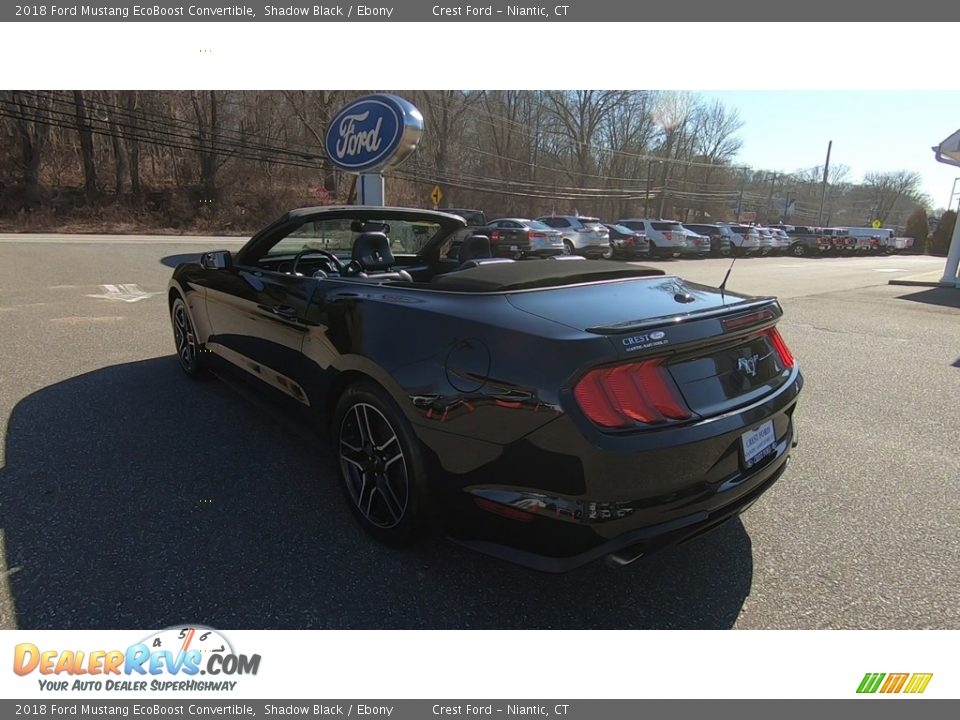 2018 Ford Mustang EcoBoost Convertible Shadow Black / Ebony Photo #4