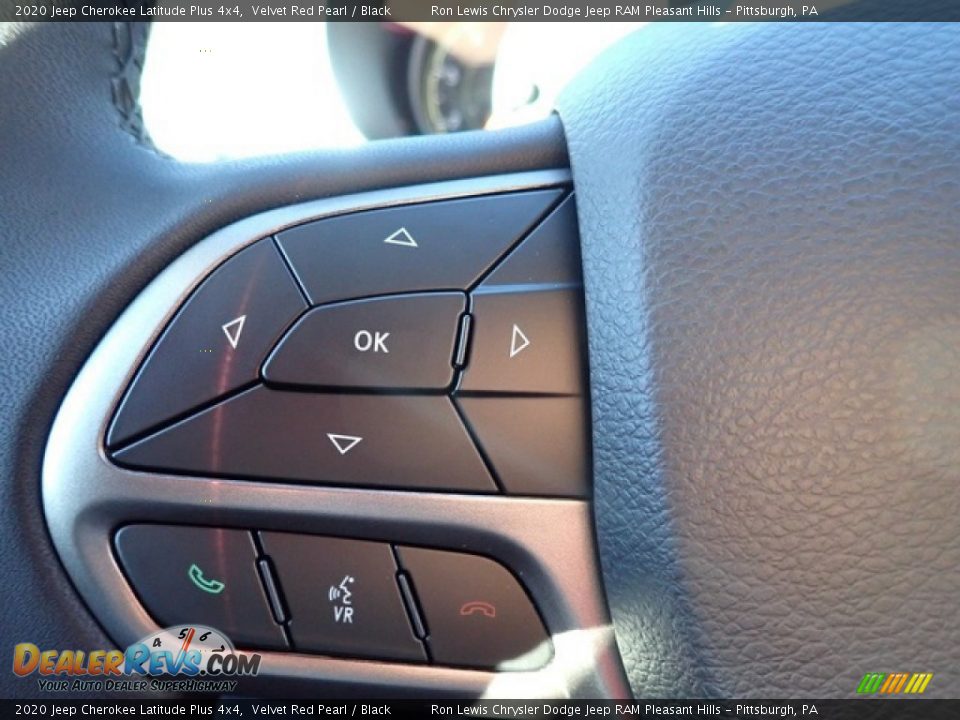 2020 Jeep Cherokee Latitude Plus 4x4 Velvet Red Pearl / Black Photo #19