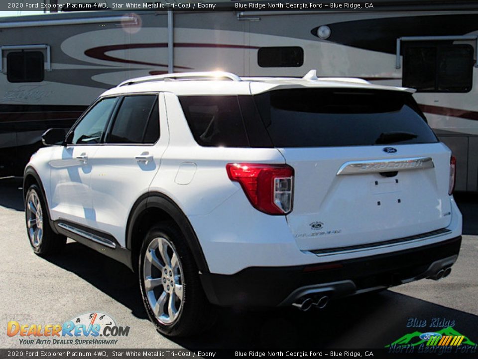 2020 Ford Explorer Platinum 4WD Star White Metallic Tri-Coat / Ebony Photo #3