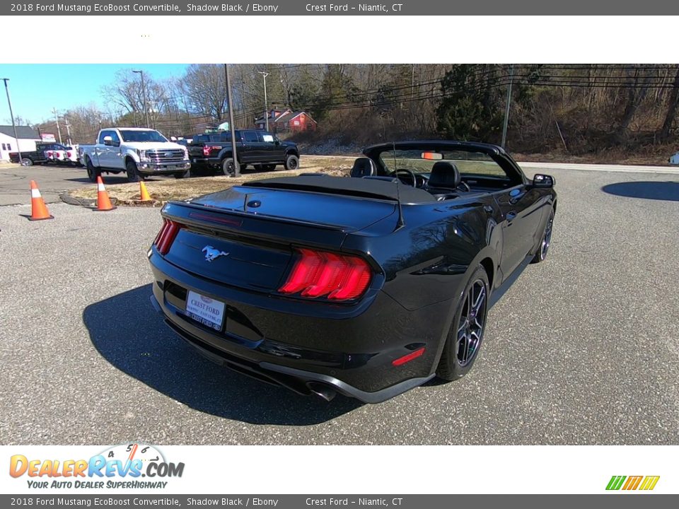 2018 Ford Mustang EcoBoost Convertible Shadow Black / Ebony Photo #6