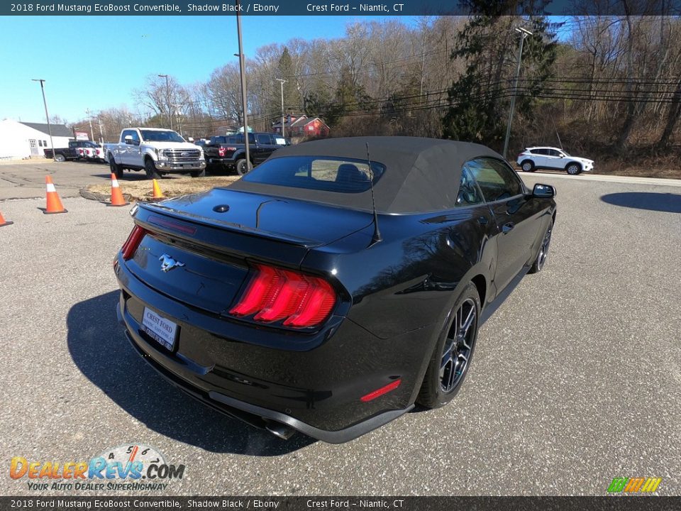 2018 Ford Mustang EcoBoost Convertible Shadow Black / Ebony Photo #7