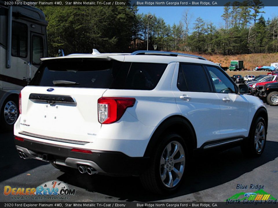 2020 Ford Explorer Platinum 4WD Star White Metallic Tri-Coat / Ebony Photo #5