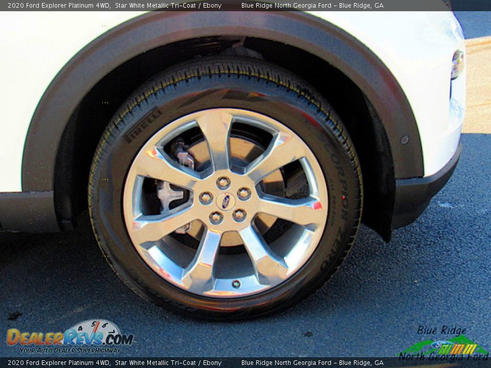 2020 Ford Explorer Platinum 4WD Star White Metallic Tri-Coat / Ebony Photo #9