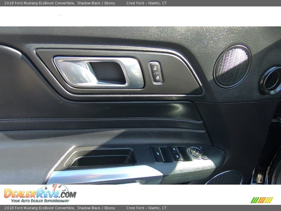 2018 Ford Mustang EcoBoost Convertible Shadow Black / Ebony Photo #13