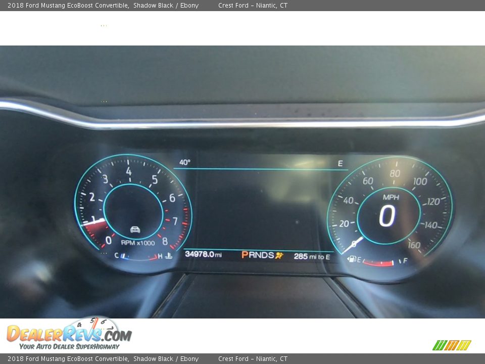 2018 Ford Mustang EcoBoost Convertible Shadow Black / Ebony Photo #14