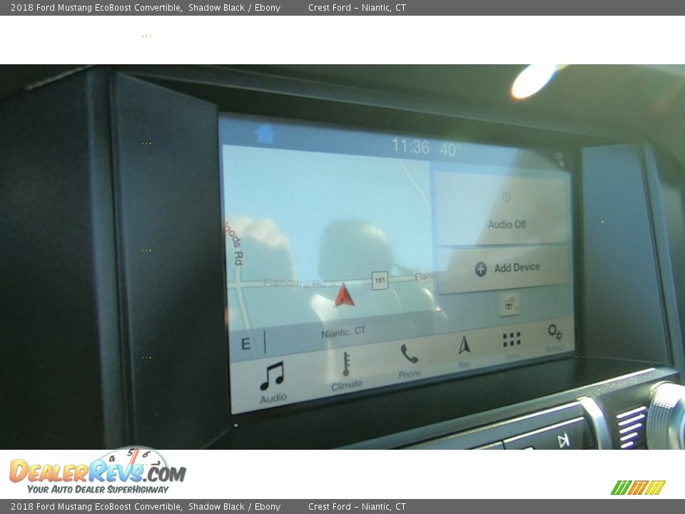 2018 Ford Mustang EcoBoost Convertible Shadow Black / Ebony Photo #15