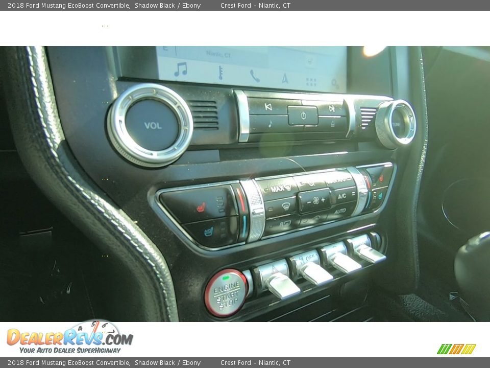 2018 Ford Mustang EcoBoost Convertible Shadow Black / Ebony Photo #16