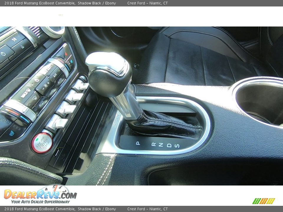 2018 Ford Mustang EcoBoost Convertible Shadow Black / Ebony Photo #17
