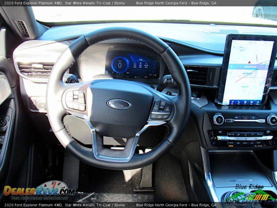 2020 Ford Explorer Platinum 4WD Star White Metallic Tri-Coat / Ebony Photo #16