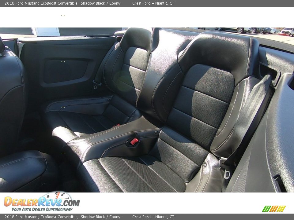 2018 Ford Mustang EcoBoost Convertible Shadow Black / Ebony Photo #18